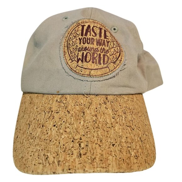 Disney Epcot 2019 Taste Your Way Around The World Hat Cap Cork Bill Food Wine - Picture 1 of 9
